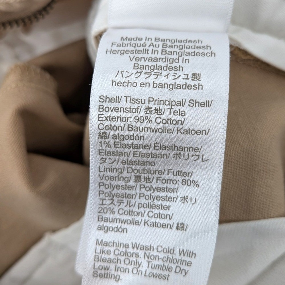 J. Crew Flex Khaki Straight Leg Chino Pants Cotton Stretch W29 L31 Preppy Office - Picture 10 of 11
